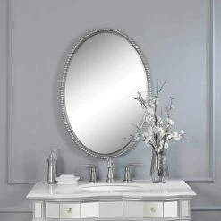 Cheap π UTTERMOST SHERISE BRUSHED NICKEL OVAL MIRROR Mirrors π 6 UTTERMOST SHERISE BRUSHED NICKEL OVAL MIRROR Mirrors