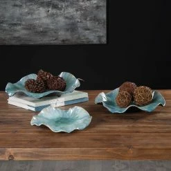 UTTERMOST ABELLA CERAMIC FLOWERS | SET OF 3