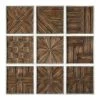 UTTERMOST Wall Sculptures + Decor BRYNDLE WOOD SQUARES WALL DECOR | SET OF 9