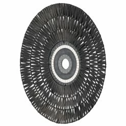 UTTERMOST TRIBU PAINTED CERAMIC + RATTAN WALL DECOR