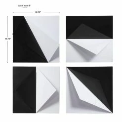 Cheap ๐ UTTERMOST BLACK + WHITE ORIGAMI METAL WALL ART | SET OF 4 โค๏ธ 8 UTTERMOST BLACK + WHITE ORIGAMI METAL WALL ART | SET OF 4