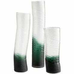 CYAN WARIS EMERALD GREEN GLASS VASE Pillows + Decor