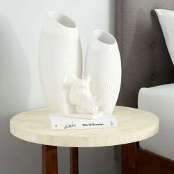 CYAN CHEVRON VASE Pillows + Decor