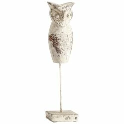 CYAN SCOOPS OWL SCULPTURE