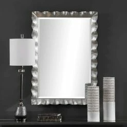 UTTERMOST Mirrors HAYA SCALLOPED EDGE SILVER LEAF MIRROR