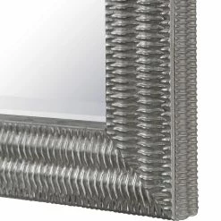 UTTERMOST SANDRINE TEXTURED SILVER LEAF MIRROR