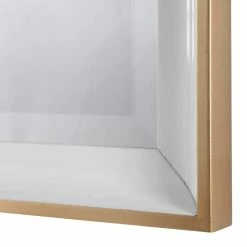 UTTERMOST GEMMA GLOSS WHITE + GOLD VANITY MIRROR Mirrors