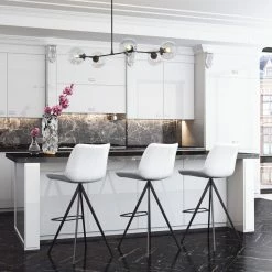 ZUO AKI LEATHERETTE BAR STOOLS | SET OF 2