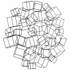 CYAN CUBED WREATH WALL ART Wall Sculptures + Decor