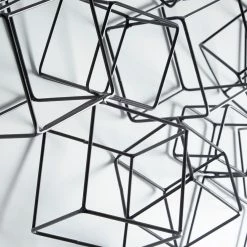 CYAN CUBED WREATH WALL ART Wall Sculptures + Decor