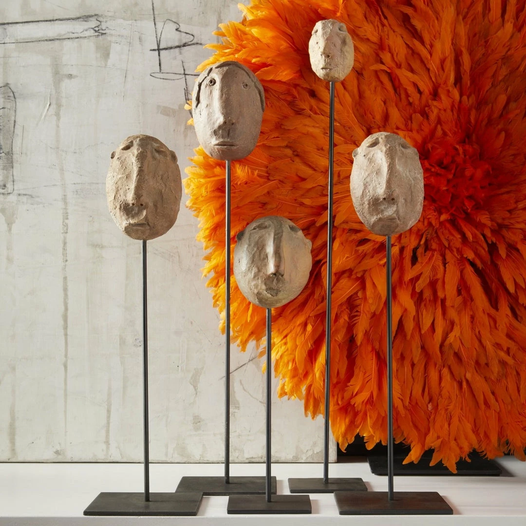 Flash Sale 🛒 CYAN PRIMITIVE EXPRESSION STAND SCULPTURES Pillows + Decor 🎉 2 CYAN PRIMITIVE EXPRESSION STAND SCULPTURES Pillows + Decor