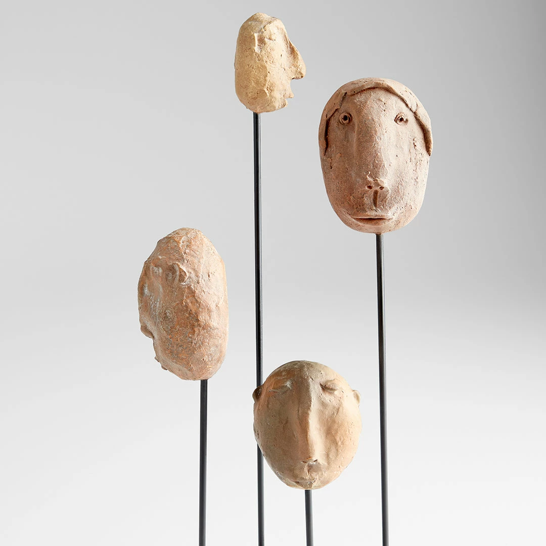 Flash Sale 🛒 CYAN PRIMITIVE EXPRESSION STAND SCULPTURES Pillows + Decor 🎉 4 CYAN PRIMITIVE EXPRESSION STAND SCULPTURES Pillows + Decor