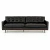 FOUR HANDS LEXI SONOMA BLACK LEATHER SOFA Furniture
