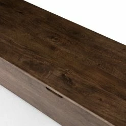 FOUR HANDS MANGO WOOD TRUNK BENCH: AGED BROWN