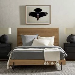 New π FOUR HANDS Furniture EATON LIGHT OAK PLATFORM BED π€© 12 FOUR HANDS Furniture EATON LIGHT OAK PLATFORM BED