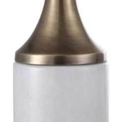 UTTERMOST CASTIEL WHITE MARBLE CANDLE HOLDERS | SET OF 2