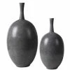 UTTERMOST JORDAN CHARCOAL CERAMIC VASES | SET OF 2 Pillows + Decor
