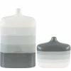 UTTERMOST STRIPED GRAY OMBRE VASES | SET OF 2