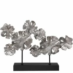 UTTERMOST SILVER LEAF LOTUS SCULPTURE Pillows + Decor