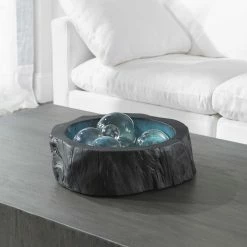 UTTERMOST KONA BOWL: AQUE, CHARCOAL Accessories