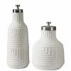 UTTERMOST CHANDRA WHITE CERAMIC CONTAINERS | SET OF 2 Pillows + Decor