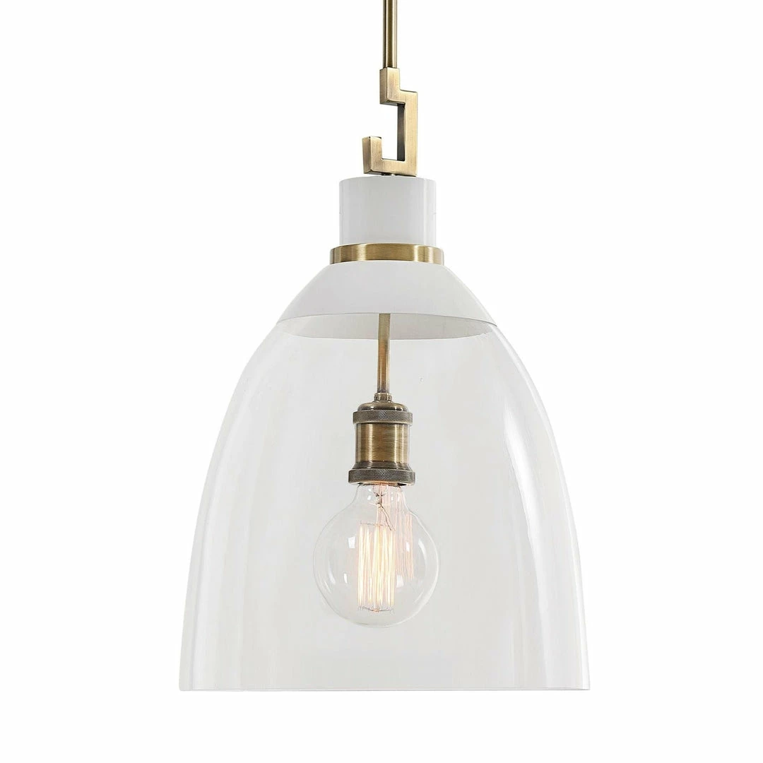 Promo π UTTERMOST EVANGELINE AGED BRASS & WHITE PENDANT π€© 1 UTTERMOST EVANGELINE AGED BRASS & WHITE PENDANT