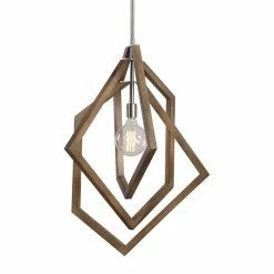 UTTERMOST WOODEN GEOMETRIC PENDANT