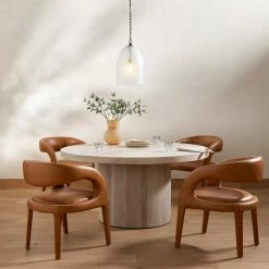 FOUR HANDS HAWKINS BUTTERSCOTCH LEATHER DINING CHAIR