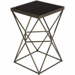 UTTERMOST UBERTO ANTIQUE BRONZE SIDE TABLE