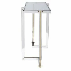 Discount β UTTERMOST LOCKE DUAL TONE POLISHED STEEL CONSOLE π 9 UTTERMOST LOCKE DUAL TONE POLISHED STEEL CONSOLE