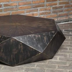 UTTERMOST Living Room TAMBORA COFFEE TABLE: WORN BLACK