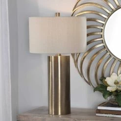 UTTERMOST TARIA BRUSHED BRASS TABLE LAMP