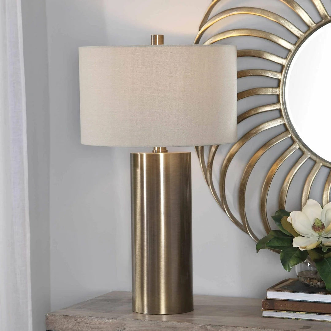 Cheapest π UTTERMOST TARIA BRUSHED BRASS TABLE LAMP π 2 UTTERMOST TARIA BRUSHED BRASS TABLE LAMP
