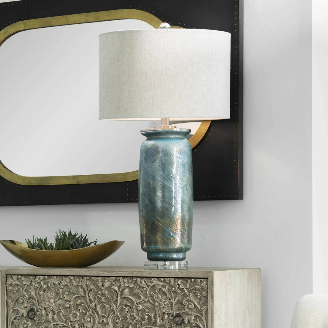 Wholesale 👍 UTTERMOST OCEAN METALLIC GLASS LAMP Lighting ⌛ 2 UTTERMOST OCEAN METALLIC GLASS LAMP Lighting