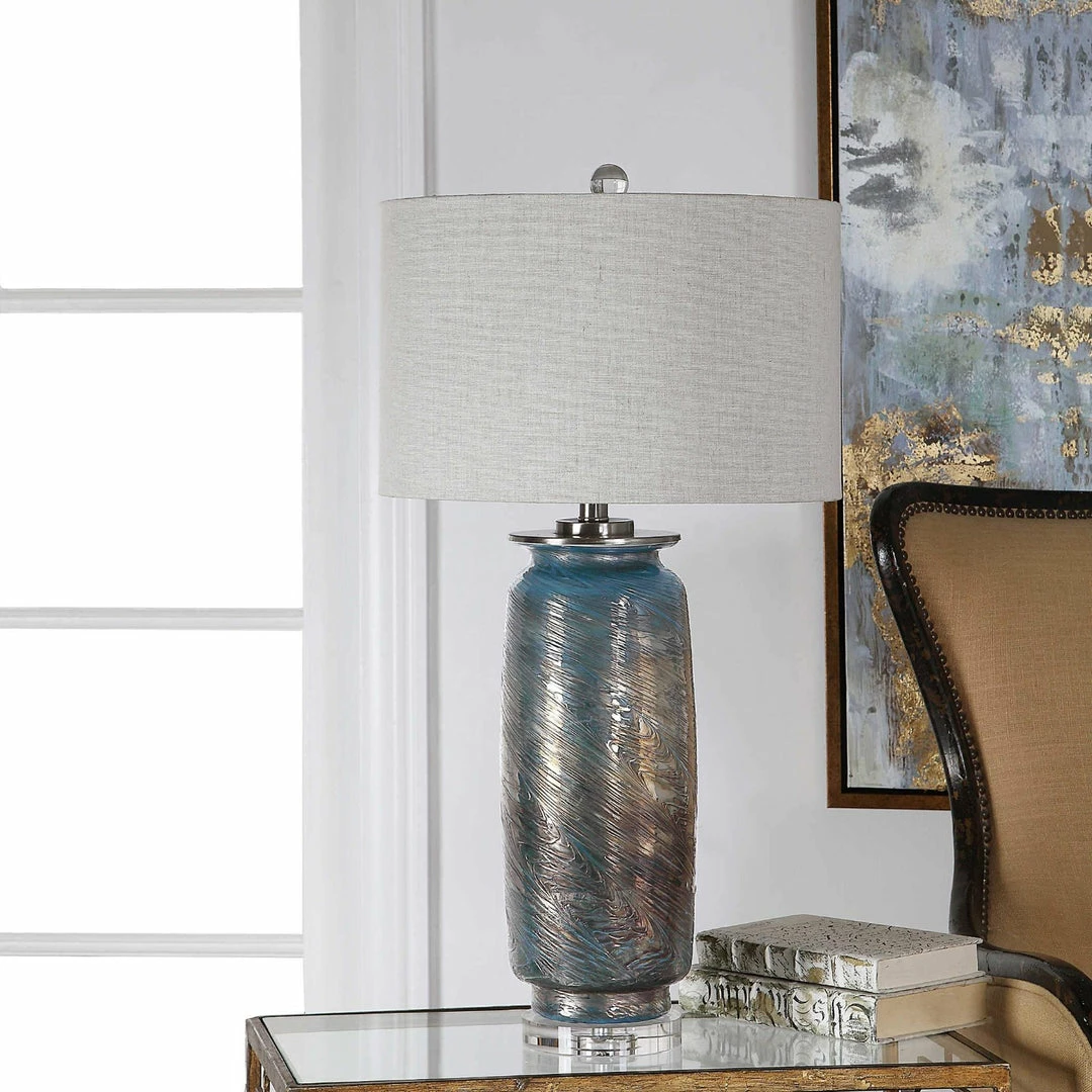 Wholesale 👍 UTTERMOST OCEAN METALLIC GLASS LAMP Lighting ⌛ 5 UTTERMOST OCEAN METALLIC GLASS LAMP Lighting