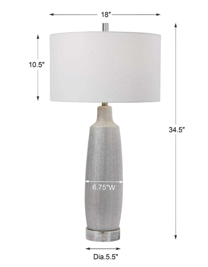 Wholesale β¨ UTTERMOST KATINA METALLIC SILVER CERAMIC TABLE LAMP π― 6 UTTERMOST KATINA METALLIC SILVER CERAMIC TABLE LAMP