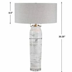 UTTERMOST BIRCH BARK CERAMIC LAMP