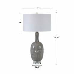 Best reviews of โค๏ธ UTTERMOST FLOKI GREY CRACKLE GLAZE CERAMIC LAMP Lighting ๐ 11 UTTERMOST FLOKI GREY CRACKLE GLAZE CERAMIC LAMP Lighting
