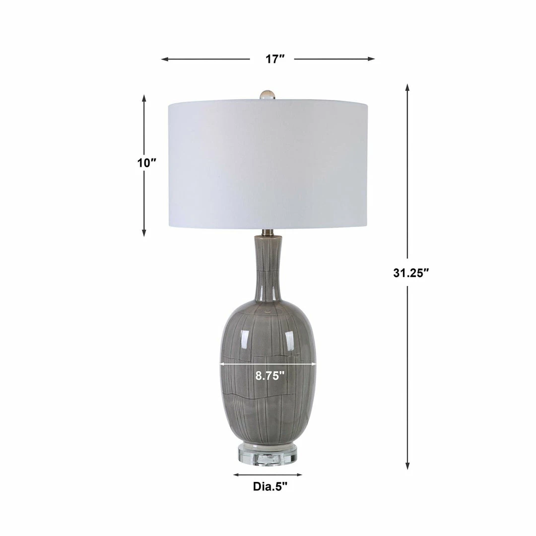 Best reviews of โค๏ธ UTTERMOST FLOKI GREY CRACKLE GLAZE CERAMIC LAMP Lighting ๐ 6 UTTERMOST FLOKI GREY CRACKLE GLAZE CERAMIC LAMP Lighting