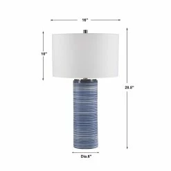 Buy β UTTERMOST WHITE + INDIGO STRIPED CERAMIC TABLE LAMP Lighting π₯° 11 UTTERMOST WHITE + INDIGO STRIPED CERAMIC TABLE LAMP Lighting