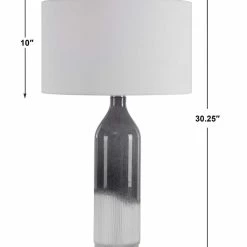 UTTERMOST NATASHA GRAY + WHITE OMBRE TABLE LAMP