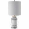 UTTERMOST Lighting GLOSS WHITE + BLACK STRIPED CERAMIC LAMP