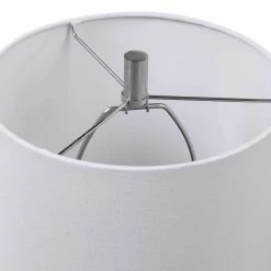 UTTERMOST Lighting GLOSS WHITE + BLACK STRIPED CERAMIC LAMP