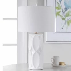 UTTERMOST Lighting MADGE GLOSSY WHITE CERAMIC LAMP