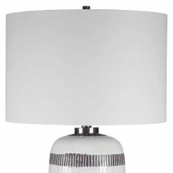Budget ๐ UTTERMOST GRANGER TEXTURED WHITE STRIPED TABLE LAMP Lighting ๐ฏ 9 UTTERMOST GRANGER TEXTURED WHITE STRIPED TABLE LAMP Lighting