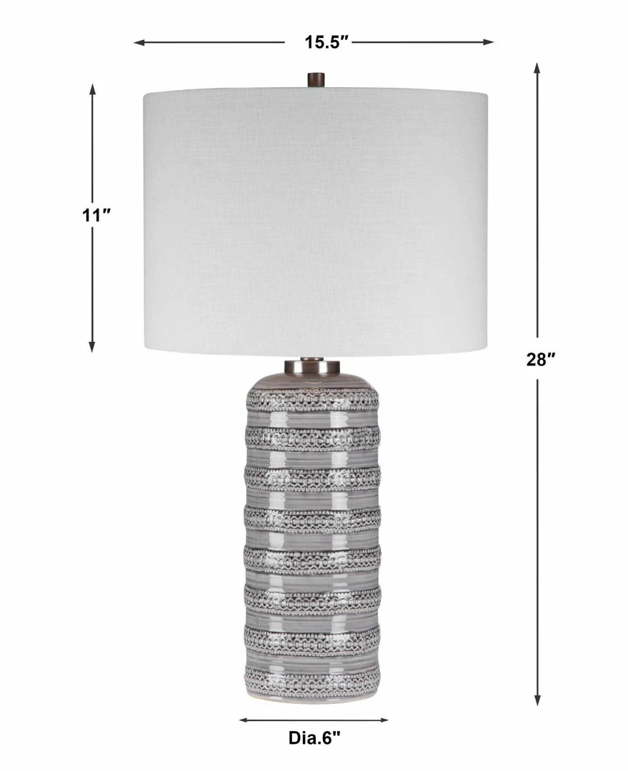 Best Pirce ๐ UTTERMOST FREYA GREY CERAMIC TABLE LAMP Lighting โ 6 UTTERMOST FREYA GREY CERAMIC TABLE LAMP Lighting