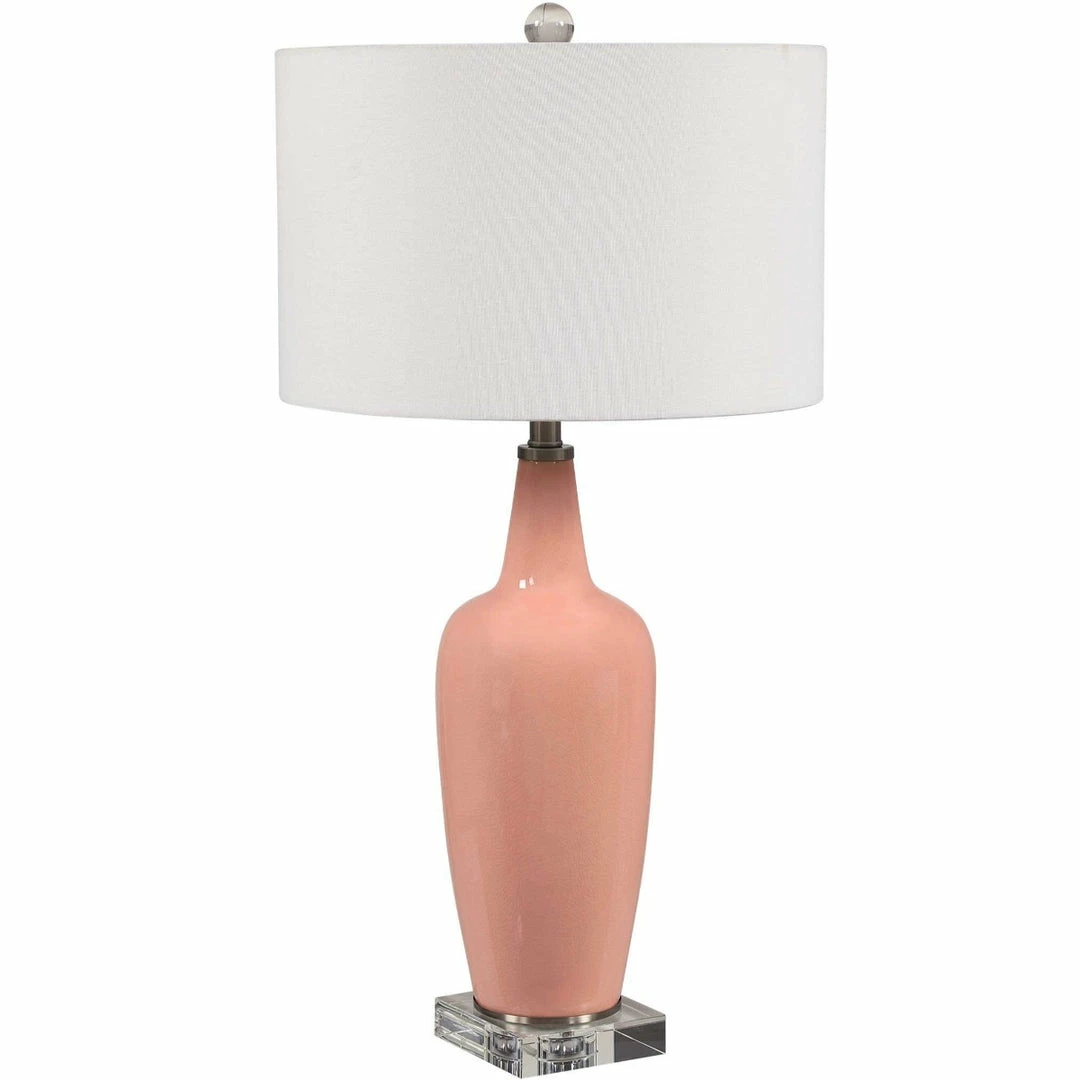 Budget π₯° UTTERMOST Lighting ANA BLUSH PINK CERAMIC TABLE LAMP π― 1 UTTERMOST Lighting ANA BLUSH PINK CERAMIC TABLE LAMP