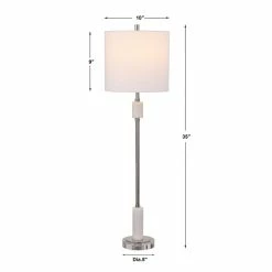 Outlet โ UTTERMOST PIPER WHITE MARBLE BUFFET LAMP ๐ 11 UTTERMOST PIPER WHITE MARBLE BUFFET LAMP