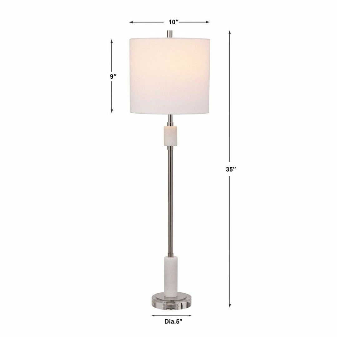 Outlet โ UTTERMOST PIPER WHITE MARBLE BUFFET LAMP ๐ 6 UTTERMOST PIPER WHITE MARBLE BUFFET LAMP