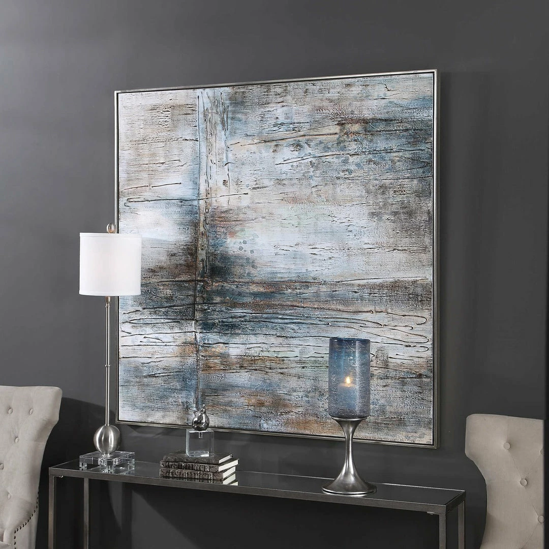 New ๐ UTTERMOST "OPEN SEAS" HAND PAINTED TEXTURED ACRYLIC ON CANVAS Wall Art ๐ 5 UTTERMOST "OPEN SEAS" HAND PAINTED TEXTURED ACRYLIC ON CANVAS Wall Art